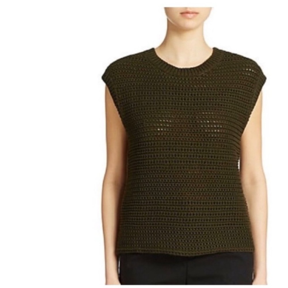 Lord & Taylor 424 Fifth Crotchet Vest Sz M